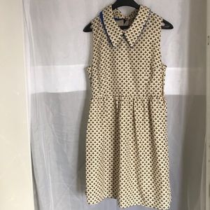 Miss Patina Sleeveless Choker Collared Dress